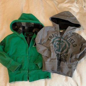 2 Boys Front Zip Hoodies
